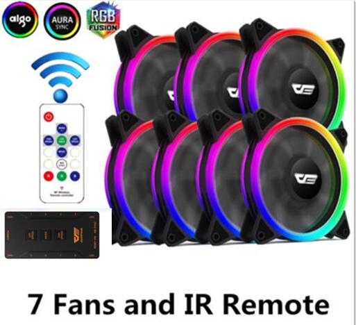 Aigo DR12 PRO Computer PC Case Fan RGB Adjust LED Fan Speed 120mm Quiet Remote AURA SYNC Computer Cooler Cooling RGB Case Fans