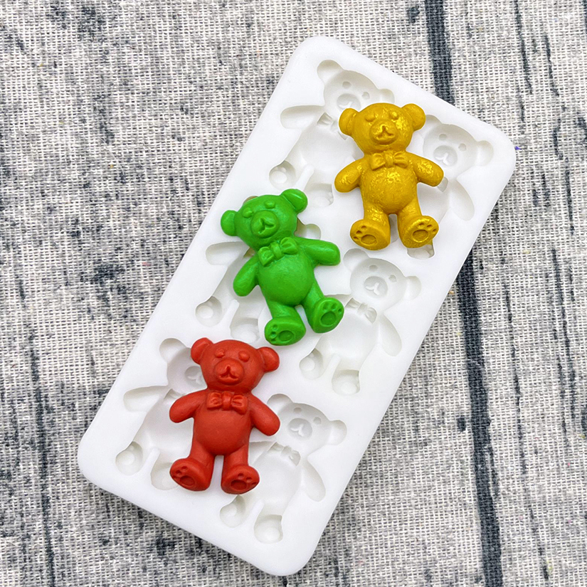 Bear Silicone Cake Baking Mold Sugarcraft Chocolate Cupcake Resin Tools Fondant Decorating Tools: SKY BLUE