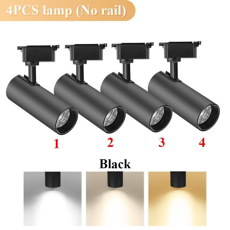 Set Spot Led Track Light Rail 220v Led Ceiling Adjustable Spotlights 30W Fixture Bedroom Kitchen Store Living Room Decor Light: light green / black