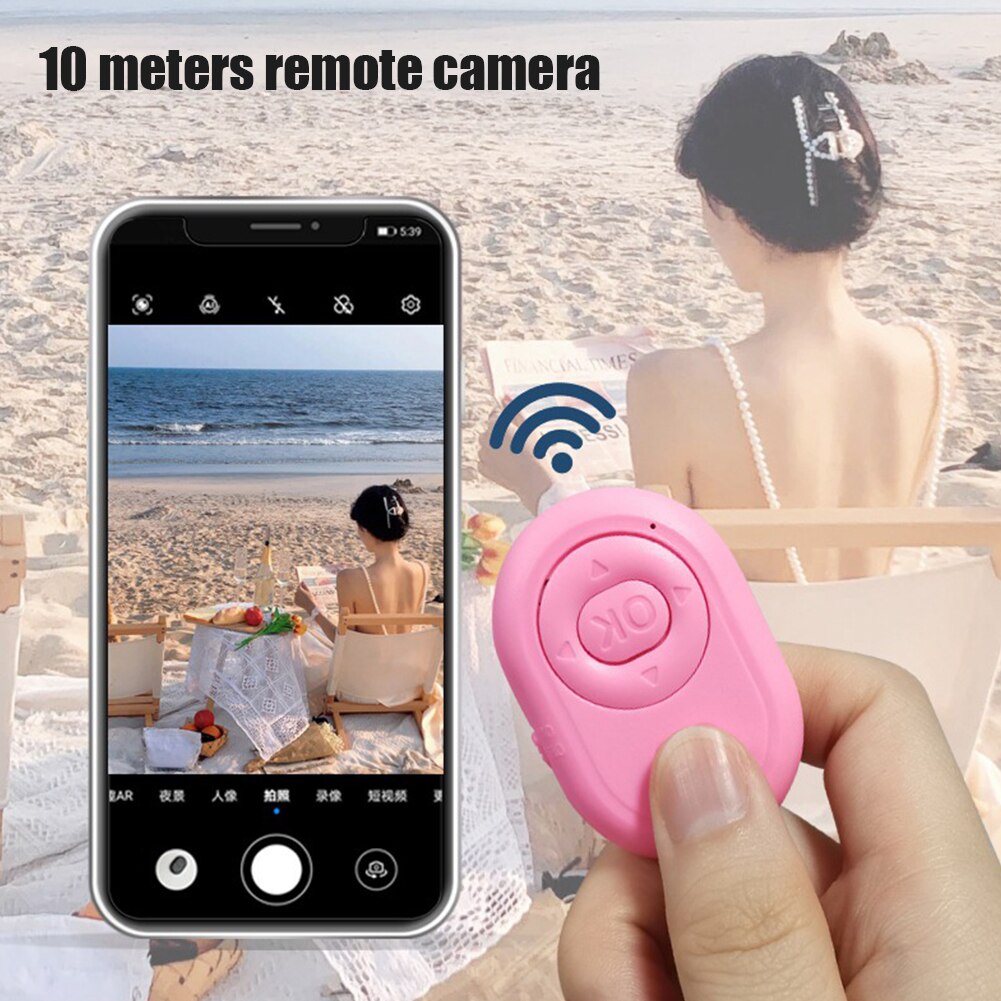 Draadloze Bluetooth-Compatibele Afstandsbediening Knop Controller Mini Zelfontspanner Camera Stok Ontspanknop Selfie Voor Telefoons