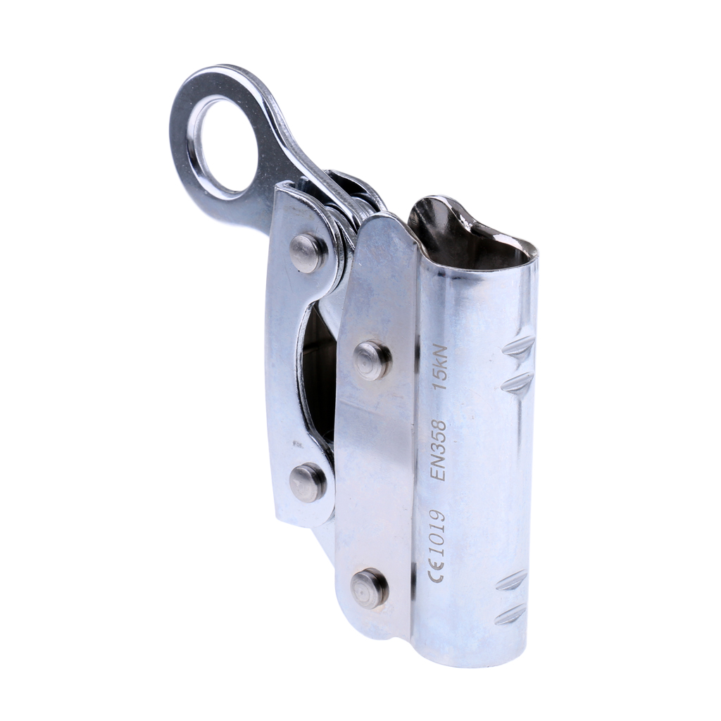 15KN Safety Outdoor Rock Climbing Caving Roof Tree Arborist Rescue Alloy Steel Rope Grab for Rappelling High Work Mountaineering