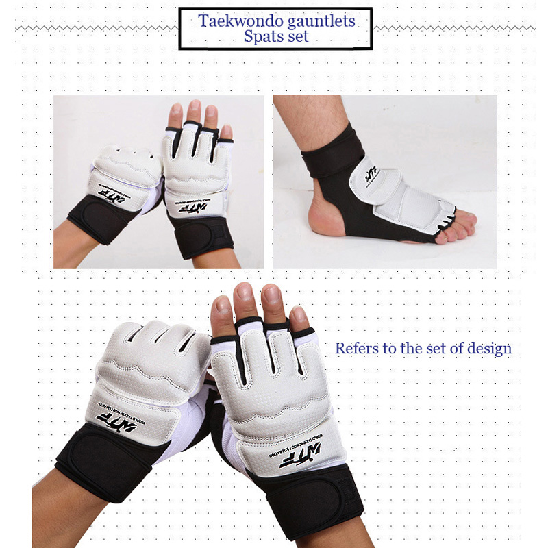 Kids Adults Pro Taekwondo Gloves Sparring Hand Foot Protector Cover Boxing Gloves Karate Martial Arts Brace Protection A