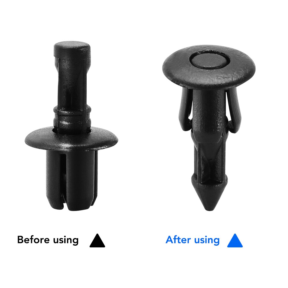 50Pcs 6mm Loch Universal Auto Verkleidung Trim Panel Fastener Clips Kunststoff Nieten Retainer Auto Push-Clips 6mm X 12mm