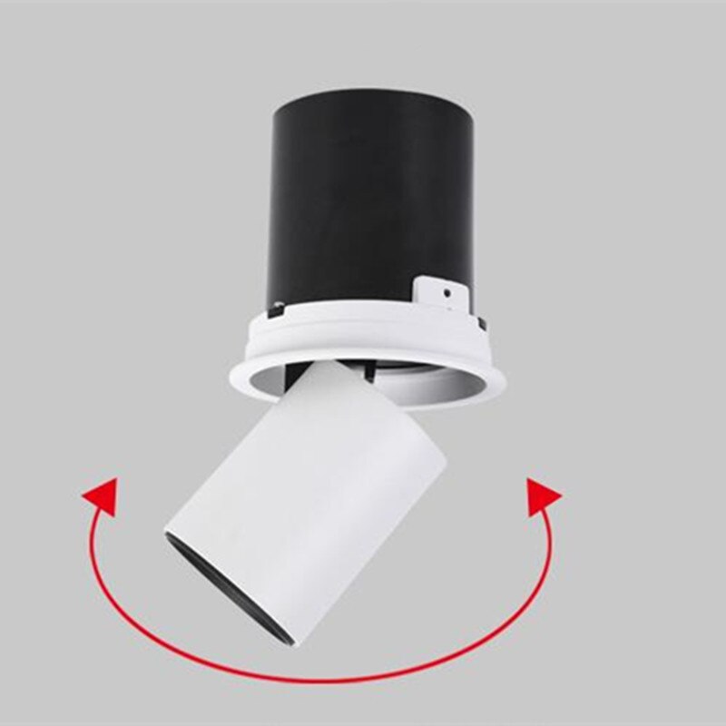 1pcs LED Aluminium verzonken COB dimbare Roterende Downlight ac85-265V 9W 12W 15W LED Plafond Lamp spot Verlichting Binnenverlichting