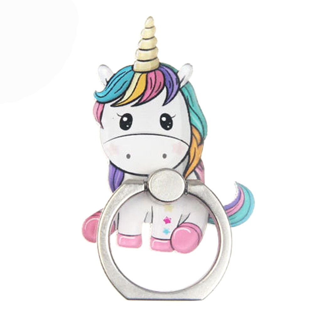 Rainbow Unicorn Mobile Phone Stand Holder Finger Ring Mobile Smartphone Holder Stand For IPhone Xiaomi Huawei All Phone: H02