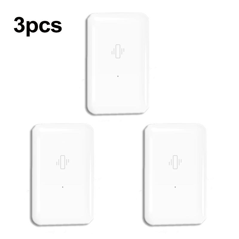 Tuya Zigbee3.0 Home Smart Anti-theft Vibration Sensor Mobile Phone Remote Control Compatible With Alexa Google Home: 3pcs