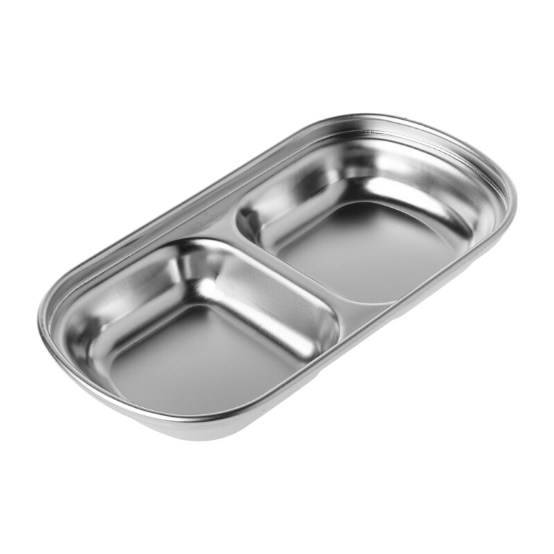 Stainless Steel Salad Sauce Dish Tray Bowl Kitchen Tableware Fruit Plate Tray Dessert Dish