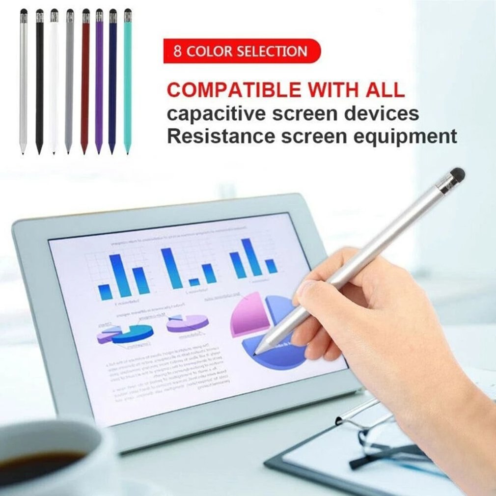 Retro Round Thin Tip Touch Screen Pen Capacitive Stylus Pen Replacement for ipad Mobile Phones Tablet Accessories