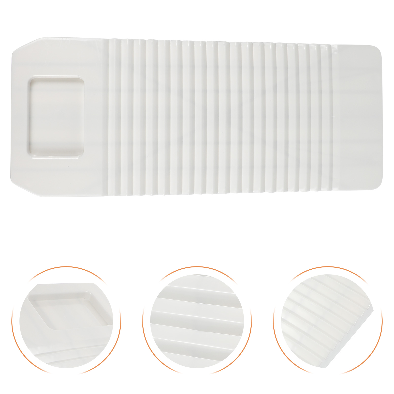 1Pc Household Washboard Clothing Washing Board Laundry Washboard: White