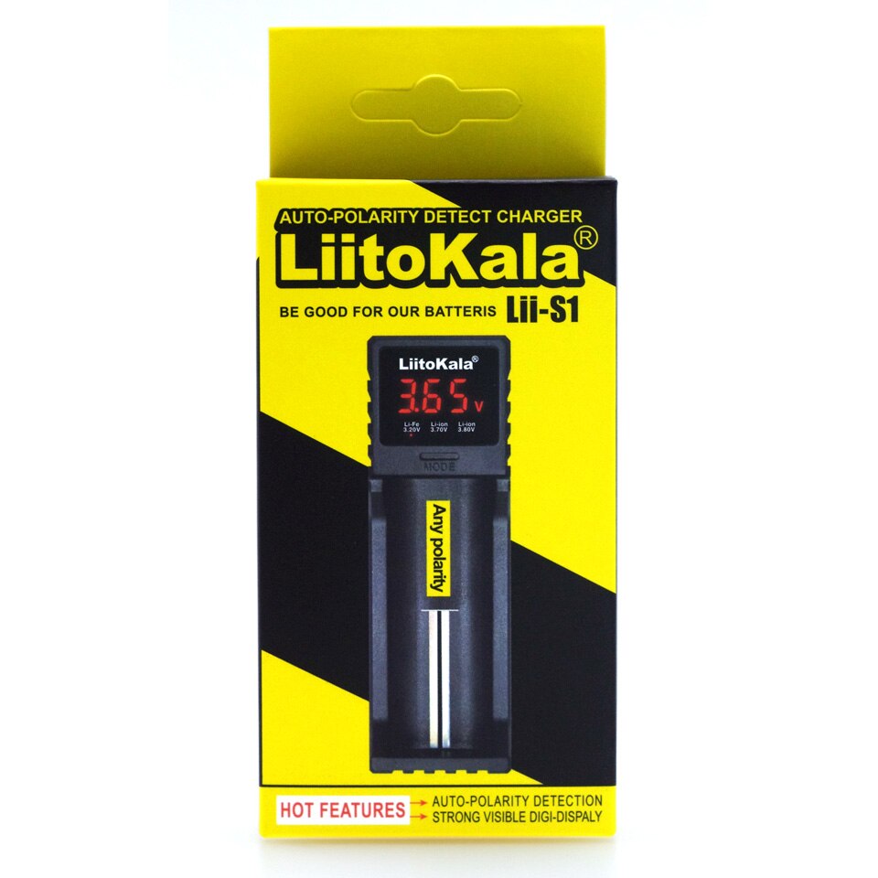 Liitokala Lii-500 Lii-402 100 202 S1 cargador de batería de carga de 18650 de 3,7 V AA/AAA 26650, 16340, 18350, 26500 batería NiMH de litio: Lii- S1 Charger