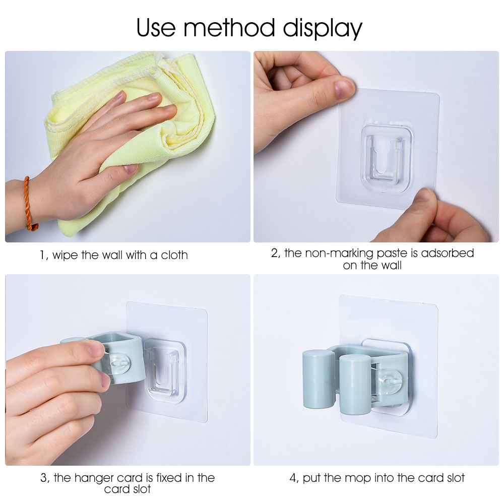 Keuken aan de muur gemonteerde dweilrekken houder borstelhanger badkamer opbergorganizer opberghaken houders keukengereedschap