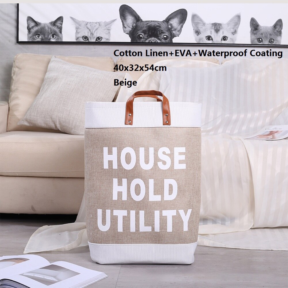 Cesto para ropa sucia plegable de goma EVA con asa, cubo cuadrado de almacenamiento para el hogar, textil, bolsa de almacenamiento de juguetes para mascotas, gran capacidad