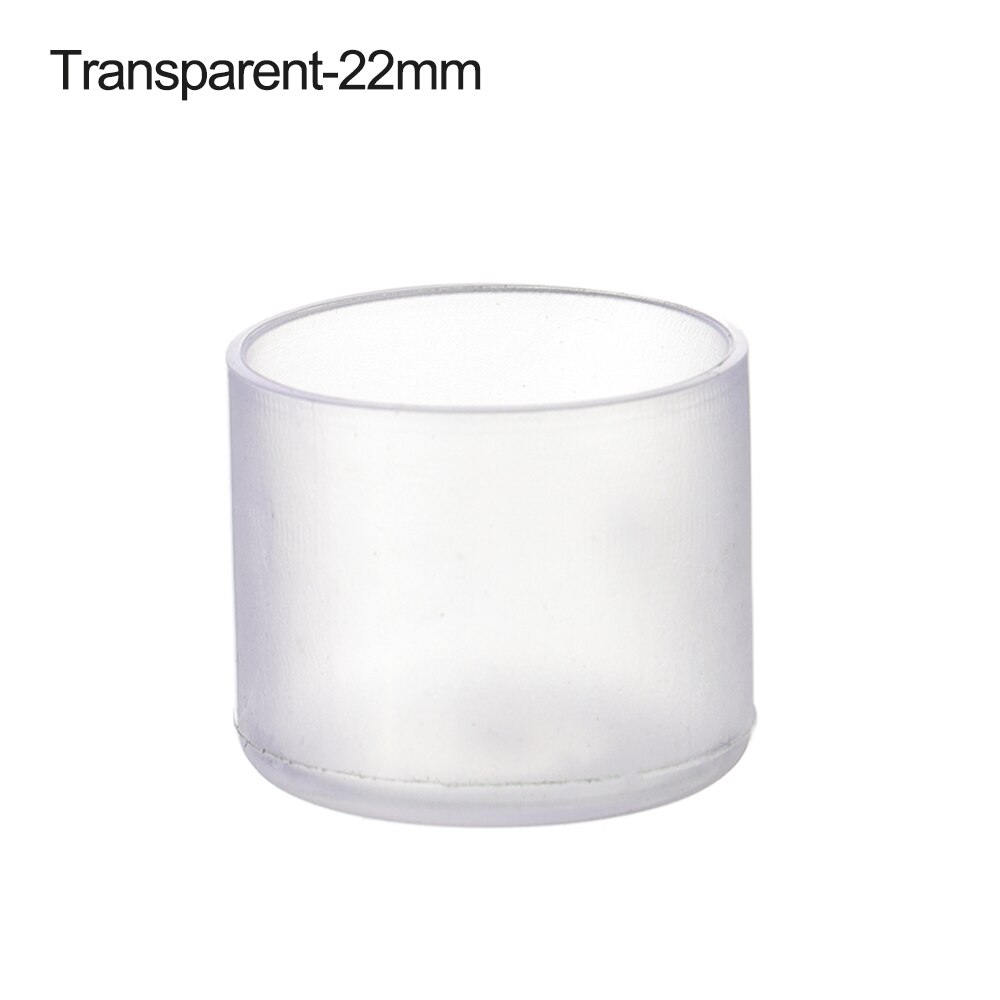 10 teile/satz Tassen nicht-Unterhose Abdeckungen Socken Boden Protektoren Kunststoff Rohr Abdeckung Silikon Pads Stuhl Bein Kappen Möbel Füße: 22mm transparent