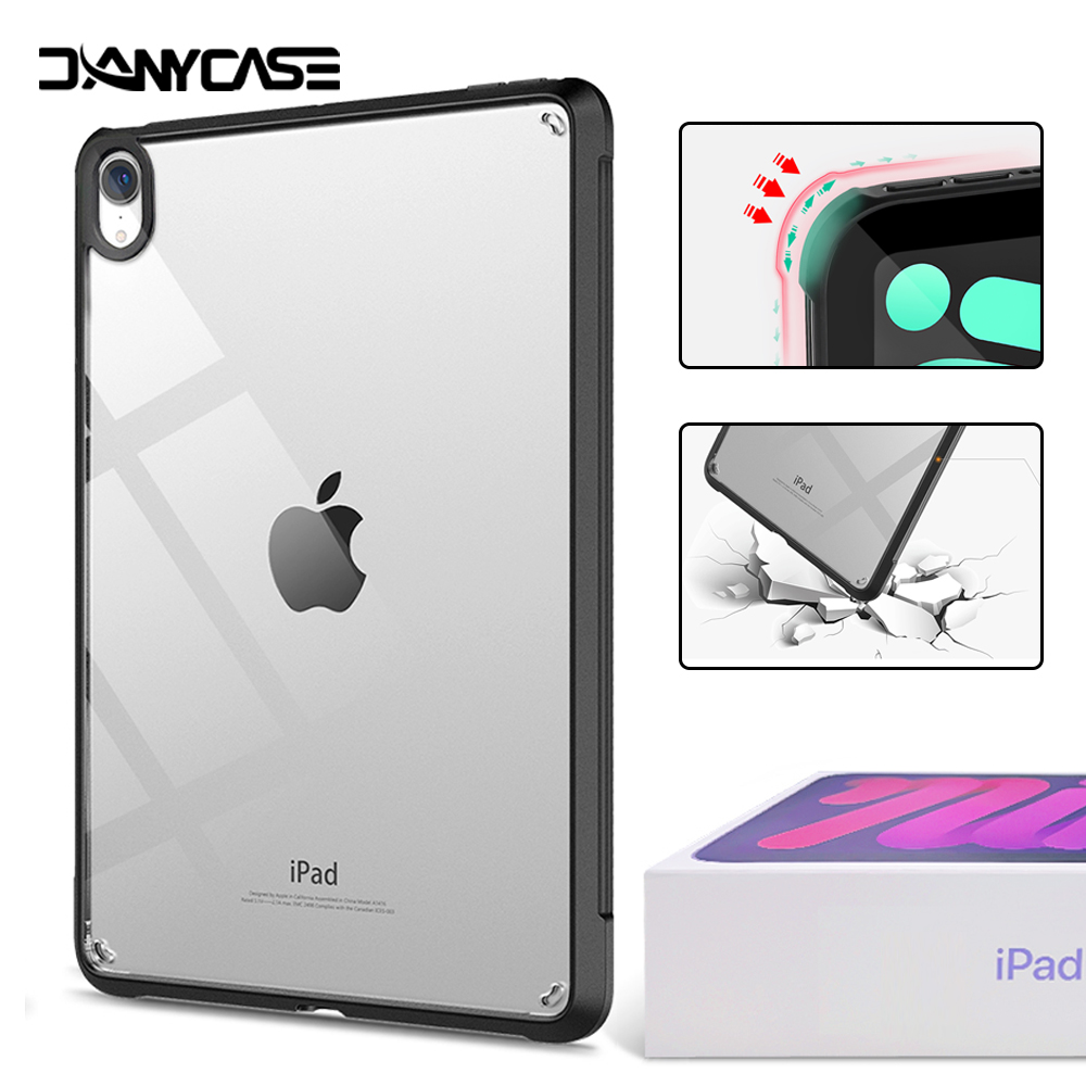 Voor iPad mini 6 Case 10.2 9/8/7e Generatie 9.7 5/6th Air 4/5 10.9 10.5 Pro 11 2022 10th 10.9 Silicon Transparante Cover Funda