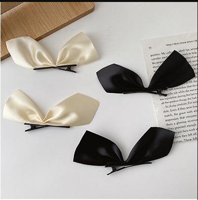 Pinces à cheveux en ruban noir et blanc pour femmes, épingle à cheveux latérale nœud papillon vintage, barrettes mignonnes pour filles, coiffure, accessoires pour cheveux, 2 pièces, 4 pièces: Vert émeraude