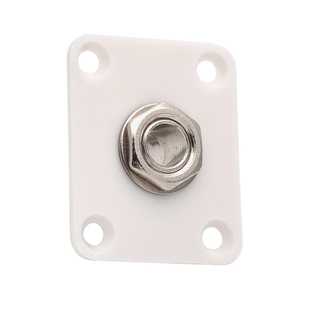 Vierkante Elektrische Gitaar Output Jack Socket Plaat Voor Les Paul Vervanging 3 Kleuren: WHITE