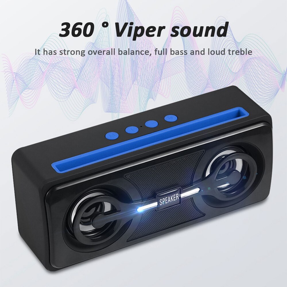 T28 bluetooth-lautsprecher 5.0 kabelloser super-bass-subwoofer, stereo-soundbox, handyhalterung, lautsprecher, unterstützt tf-karten