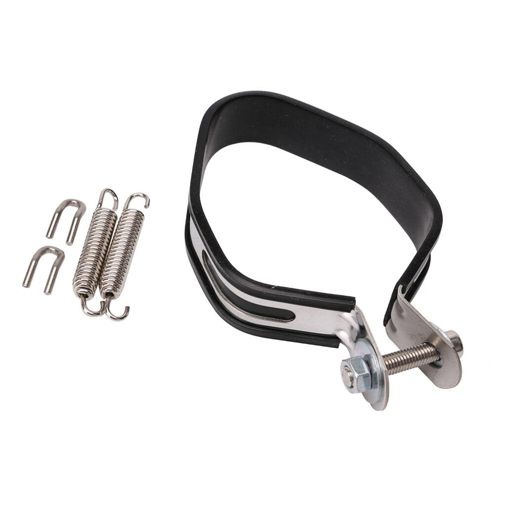 Abrazadera cromada para tubo de escape de motocicleta y triciclo, Clip de 3,3 &quot;y 85mm de acero inoxidable