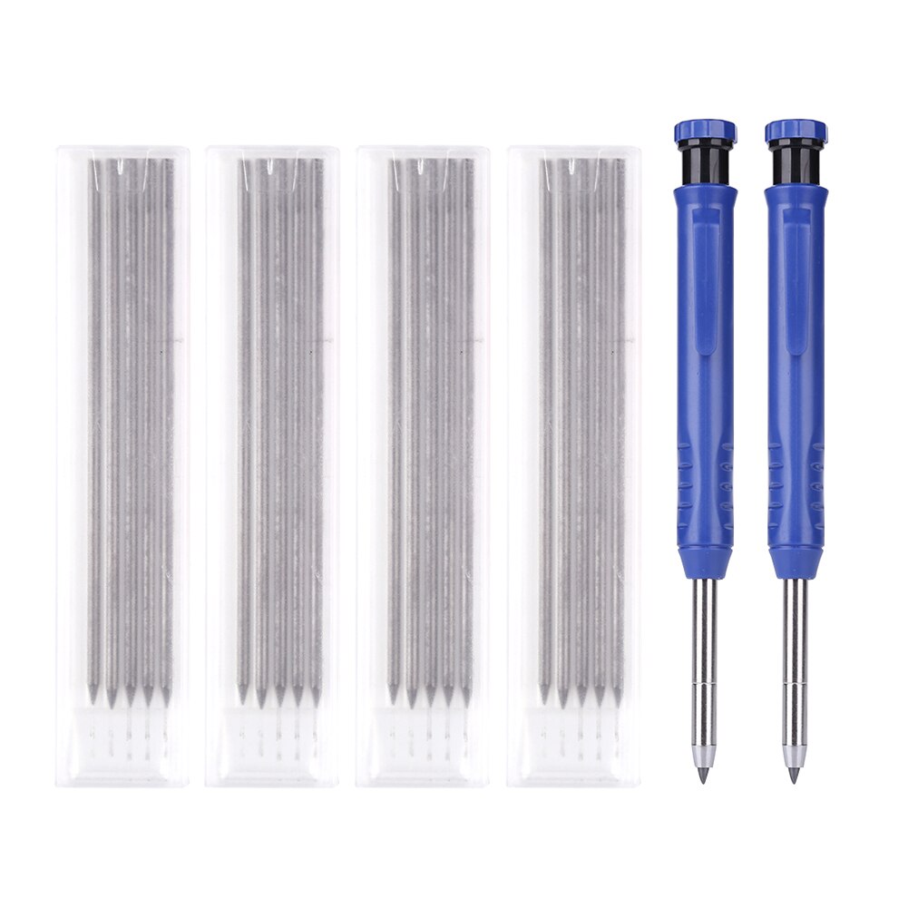 Solid Carpenter Pencils Set with 18 Refill Leads Built-in Sharpener Mechanical Drawing Pencil For Architect For Woodworking Tool: 03