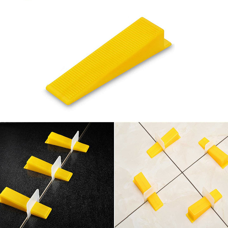 100 Pcs Wall Level Tile Leveling For Tile Wedges Tiling Flooring Tool Plastic Flat Ceramic Leveler Floor Construction Wedges