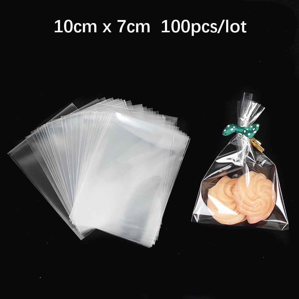 100Pcs Diy Clear Cellofaan Verpakking Zak Transparante Kegel Snoep Tas Voor Bruiloft Verjaardagsfeestje Gunsten Zak Popcorn Plastic Zak: 6