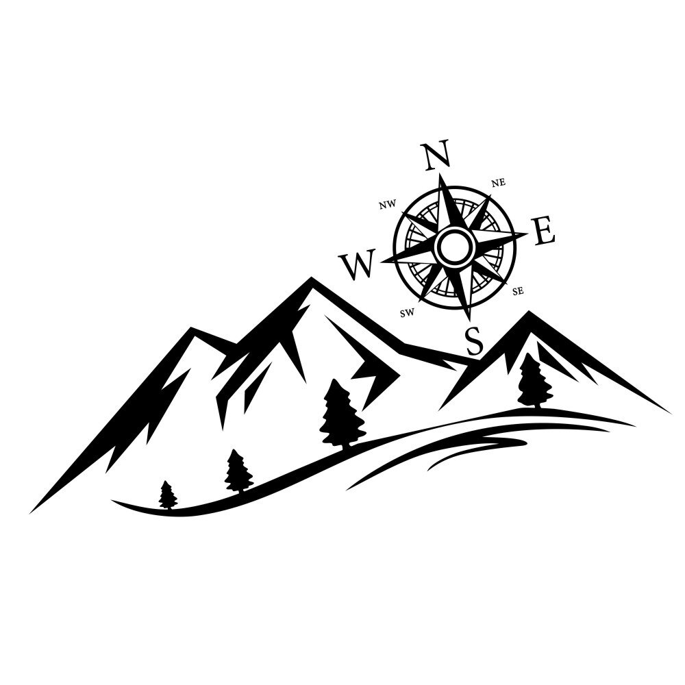 1 Set Auto Stickers Zwart Camper, Vrachtwagen Komp... – Grandado, image size:1000x1000