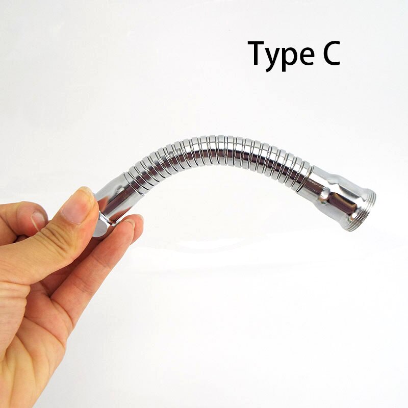 12Cm 15Cm Keuken Kraan Buis Waterbesparende Keuken Tap Extension Slang Water Kraan Aanpassing Kraan Accessoires Rvs: Type C