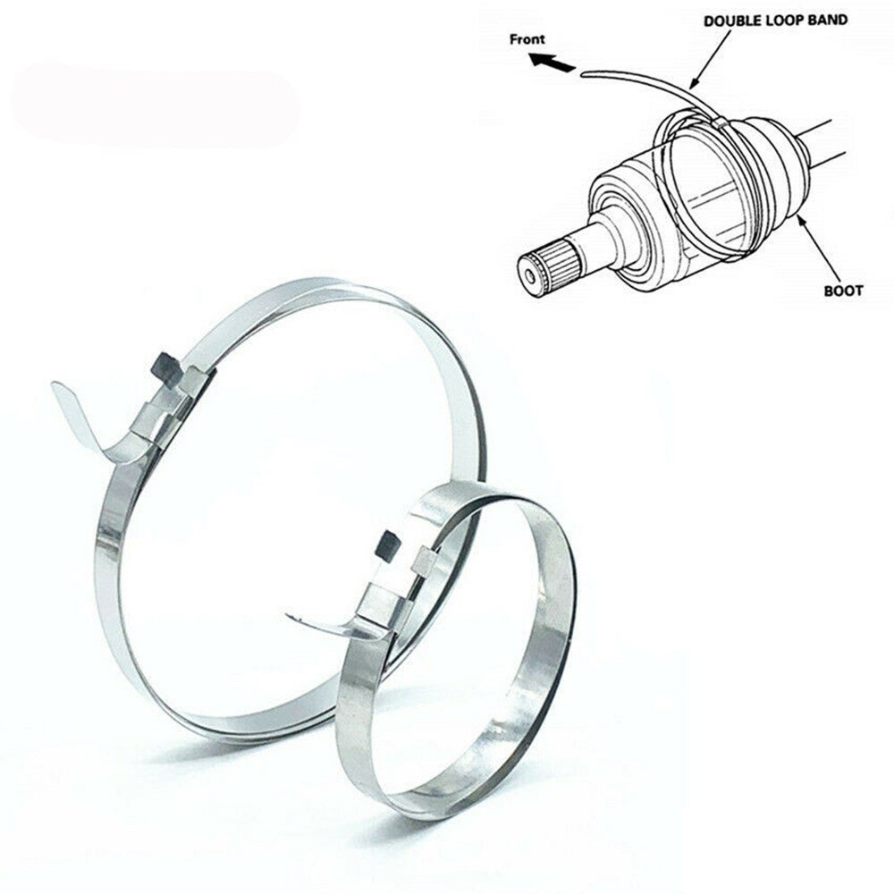 10PCS Car ATV Axle CV Boot Boot Clips Set Stainless Steel Universal Adjustable Axle CV Boot Joint Crimp Clamps Car Accessories