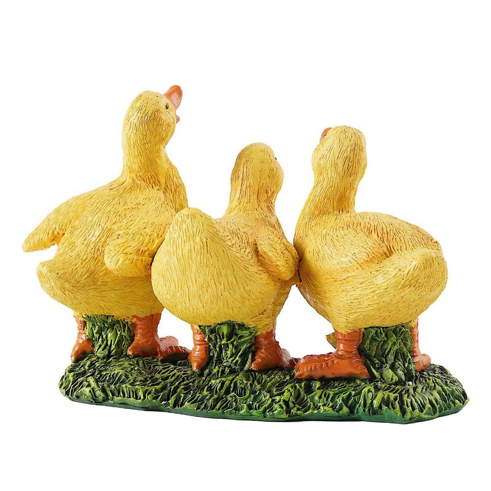 Garden Decor Resin Three Ducks Statue Decorative Cute Ducks Sculpture Cartoon Desktop Ornament
