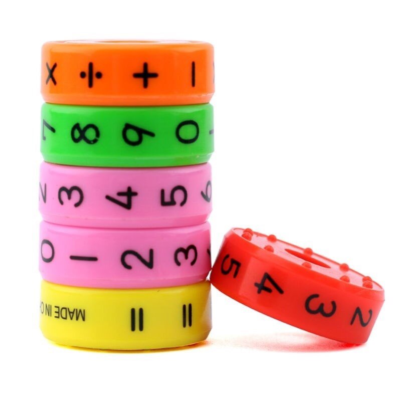 6 Pieces Magnetic Math Toy Early Learning Educational Numbers and Symbols Counting Cubes For Children Studens