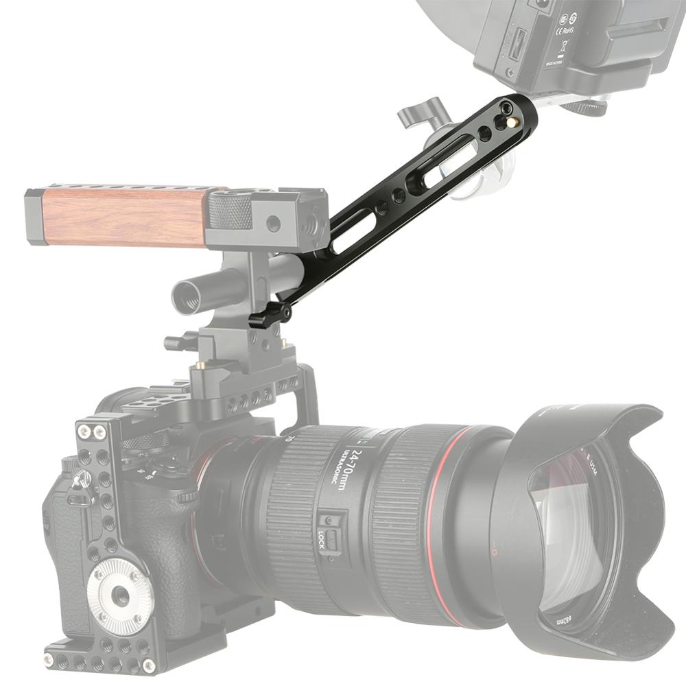 Niceyrig säkerhets dubbel nato-skena med 15mm stångklämmor 1/4 " gänghål för dslr 15mm stång evf-fäste