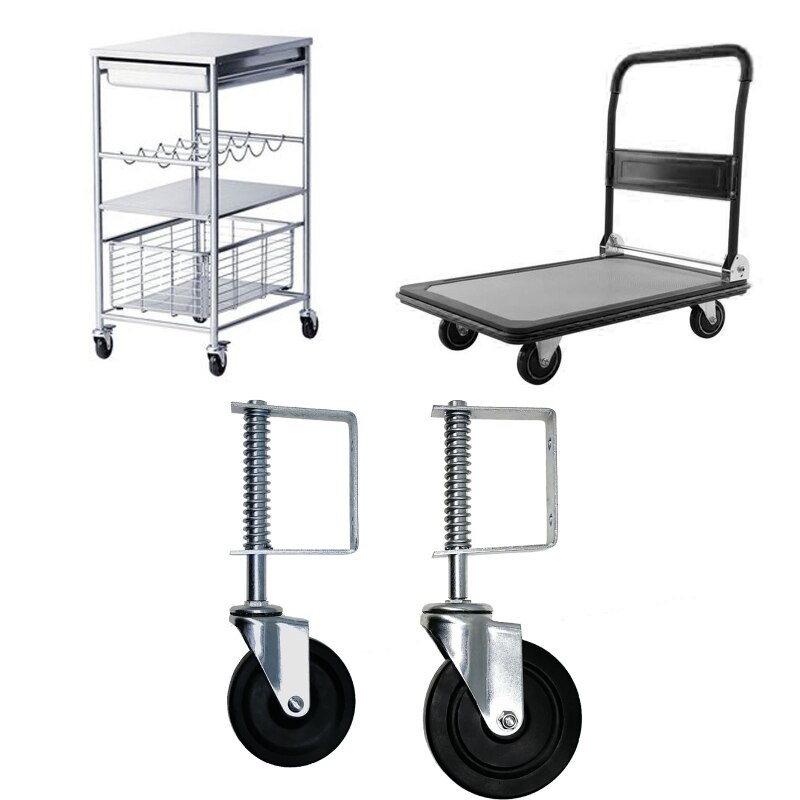 4/5 Inch Spring-loaded Casters Universal Wheel Gate Iron Fences Spring Wheels M17D