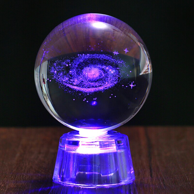 3d aurinkokunta kristallipallo planeetat lasipallo linnunrata maapallo pienoismalli kodin sisustus tähtitiede koriste 6/8cm: A kevyellä pohjalla / 60mm