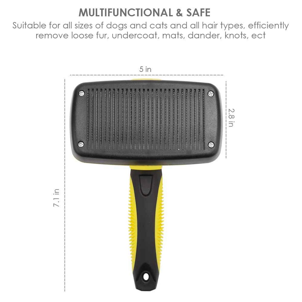 Self-Cleaning Slicker Brush Easy to Clean Dog Brush Retractable Pet Grooming Brush Premium Grooming Tool for Dog Cat