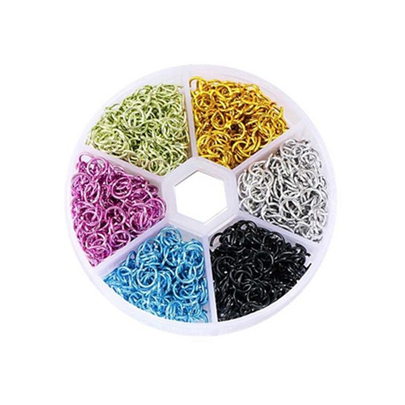 Bague en métal pour ongles, alliage d&#39;aluminium 3D, décorations Nail Art, décor de Piercing, mélange de couleurs, bijoux: multicolor