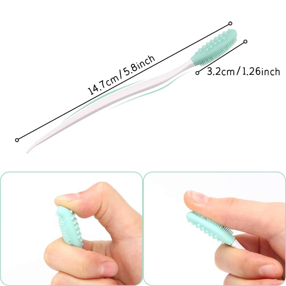 20Pcs Exfoliërende Lip Borstel Neus Borstel Dubbele Kant Zacht Siliconen Lip Scrub Tool & Neus Meeëter Verwijder Borstel