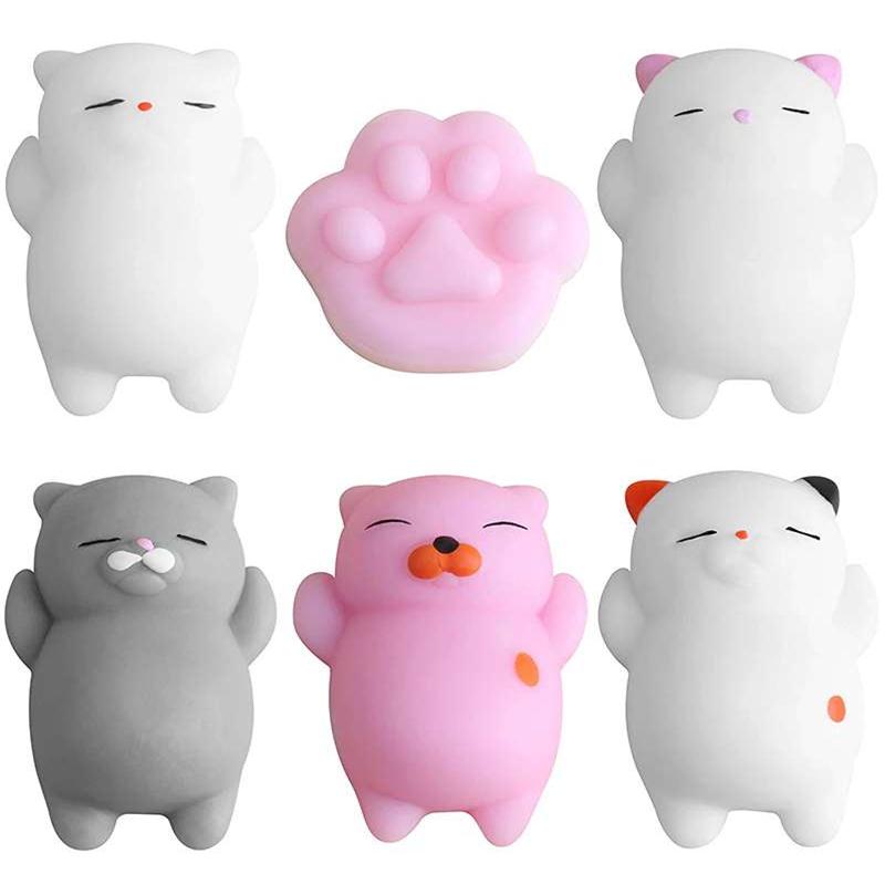 Mini Squishy Speelgoed Leuke Kat Geurende Mochi Langzaam Stijgende Squeeze Speelgoed Stretchy Cartoon Dier Stress Relief Speelgoed