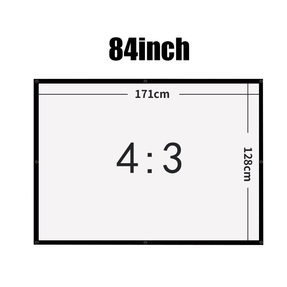60/72/84/100/120 Inch Projector Screen Hologram Portable Home Cinema Folding Movie Screen HD Crease-resist DJA88: 5