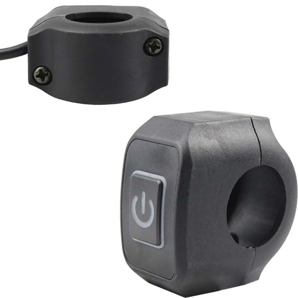 Interruptor momentáneo para manillar de motocicleta, pulsador de 22mm y 7/8 pulgadas, 12V, resistente al agua, con luz LED