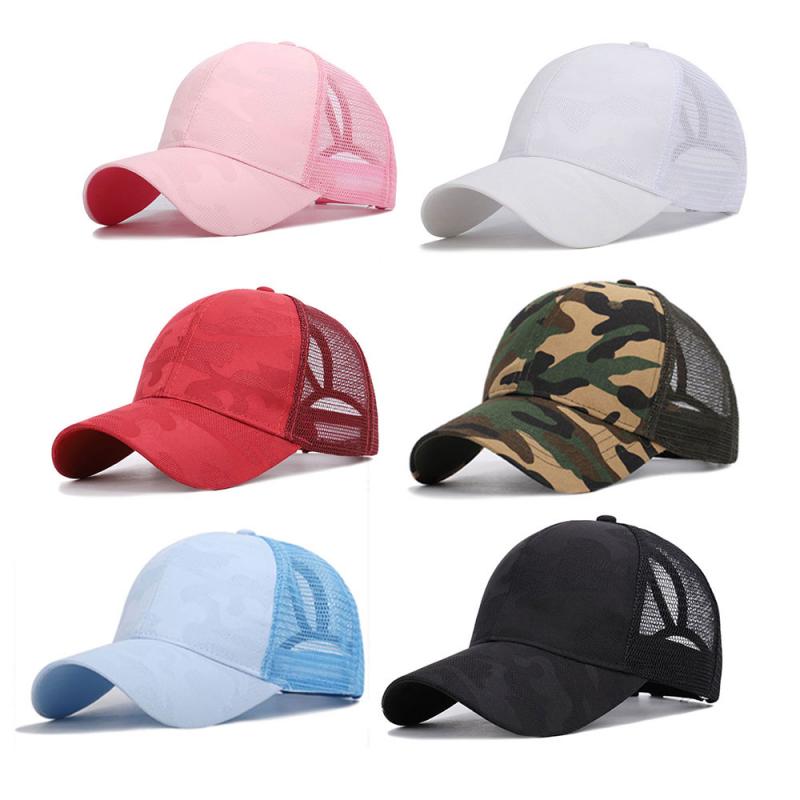 Vrouwen Mannen Baseball Cap Snapback Verstelbare Glitter Paardenstaart Gorras Zomer Zonnehoed Mesh Trucker Hoed Homme Pet TSLM1