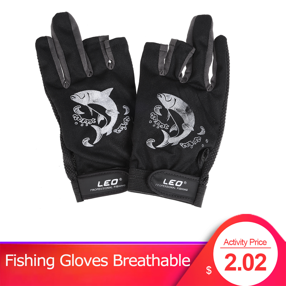 Vissen Handschoenen Ademend 3 Vingerloze Beschermende Handschoenen Voor Winter Vissen Ademend Sneldrogend Antislip Sport Half Vinger