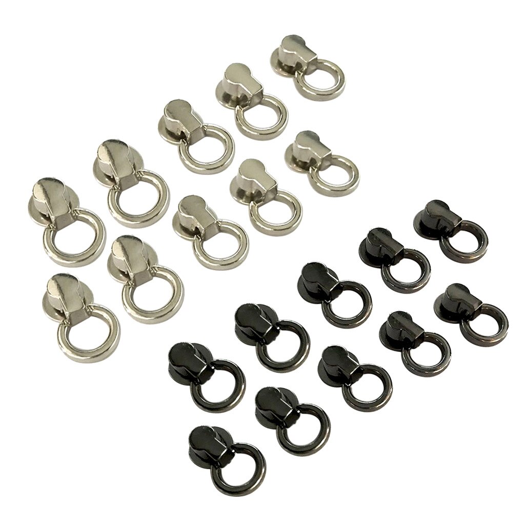 Skruet tilbage runde knap nitter, metal nitte studs skru tilbage rund ring læder håndværk tilbehør - sæt  of 20