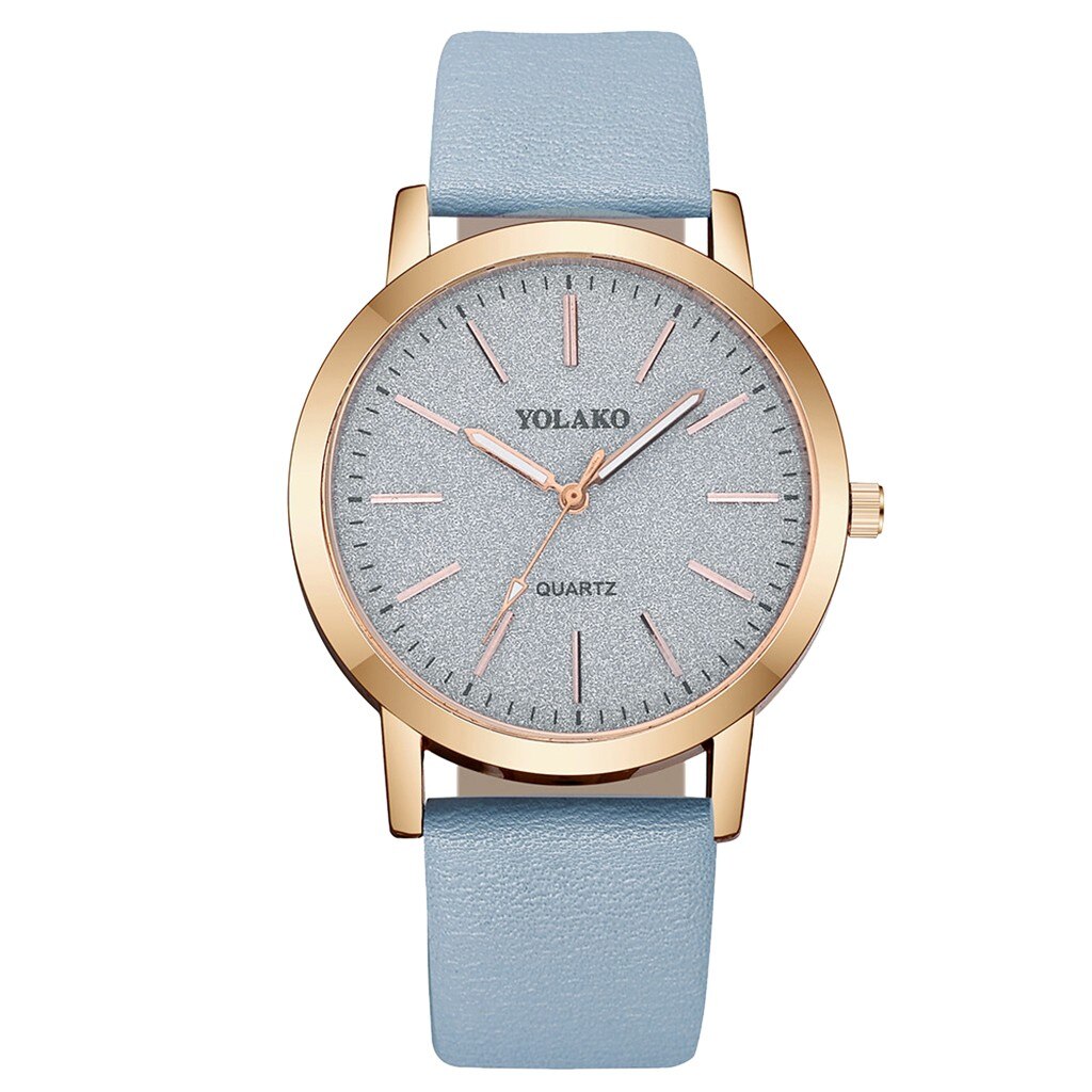 Exquisite Vrouwen Horloges Yolako Dames Quartz Horloge Rose Goud Lederen Vrouwen Horloges Dames Montre Femme Relogio: G