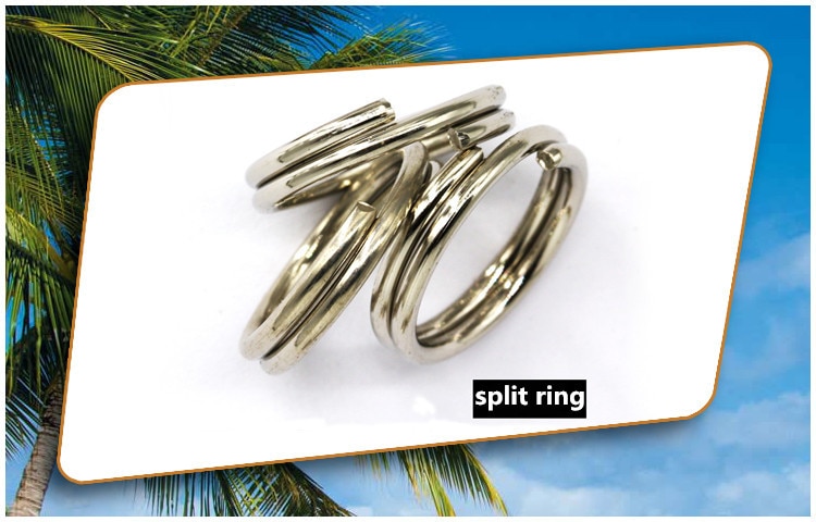 OLOEY 50pcs/set key ring split rings stainless steel split ring for fishing Accessories Tools