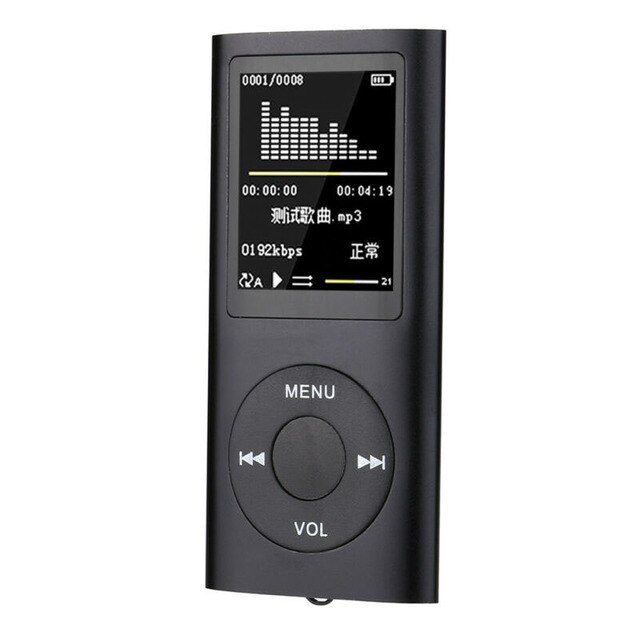 Lecteur MP4 MP3, Module Audio, baladeur Radio FM avec écouteurs pour lecteur de musique, affichage en plusieurs langues: black