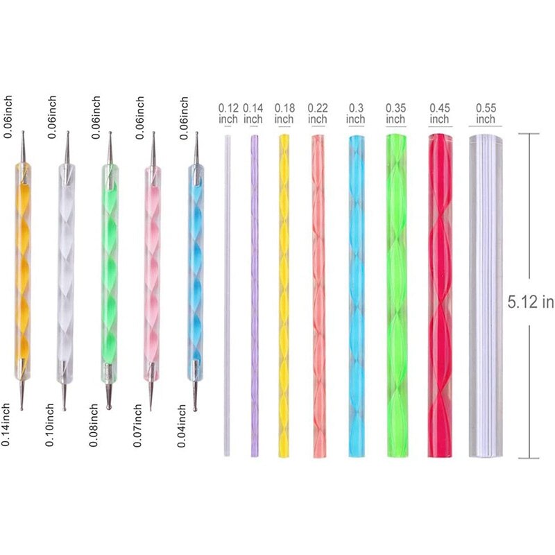 Mandala Dotting Stencil Tools Rock Painting Kit Ball Stylus Dotting Tools Include Stencil, Paint Tray (17 Pack)