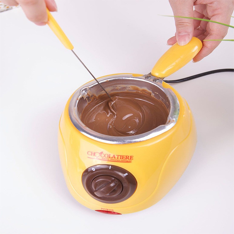 Electric Chocolate Candy Melting Pot Chocolate Fountain Fondue Chocolate Melt Pot Melter Machine DIY Kitchen Cooking Tool