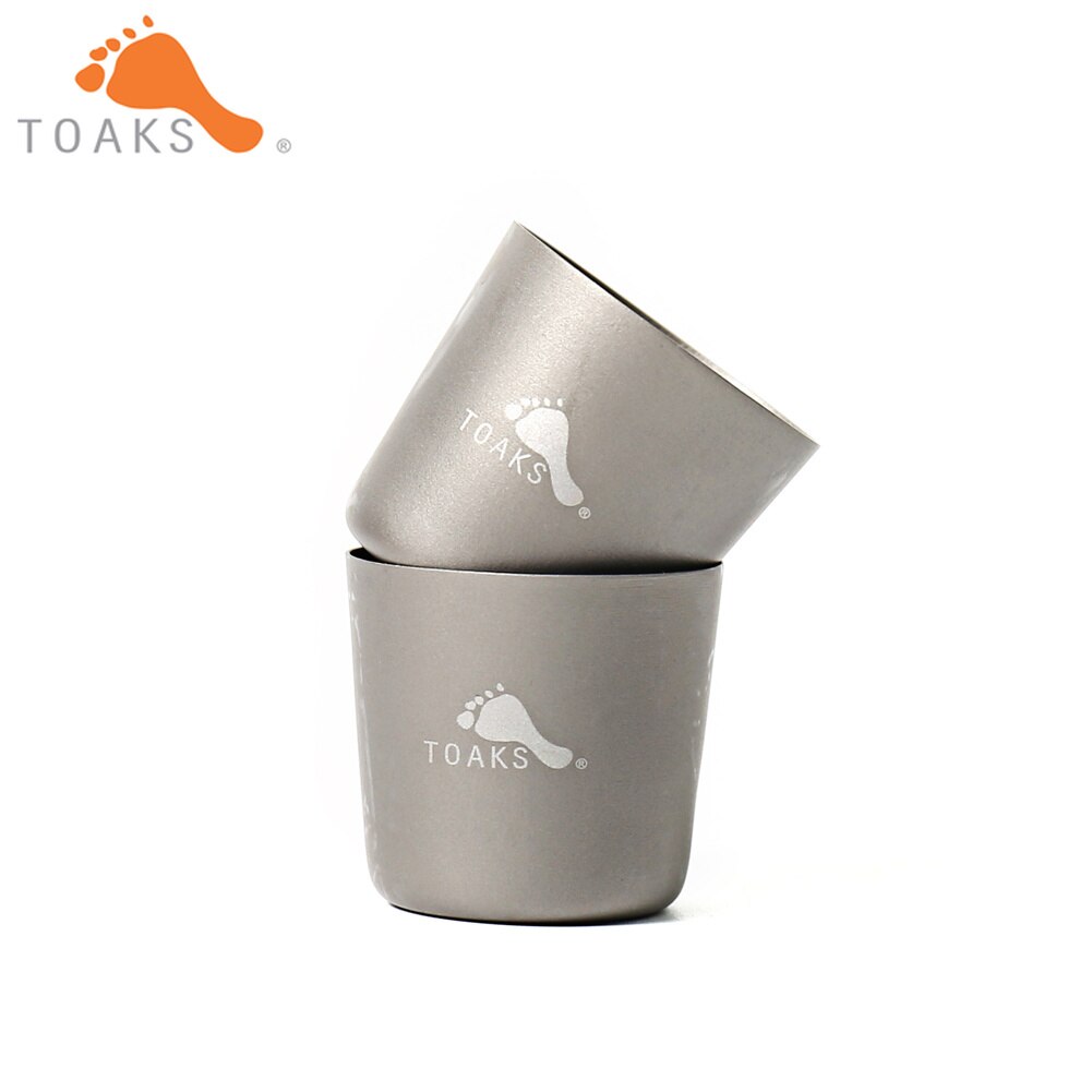 TOAKS – verre à Shot SG-02 en titane ultraléger de , verres à vin, Whisky, pour Camping en plein air, 30ml, 2 pièces
