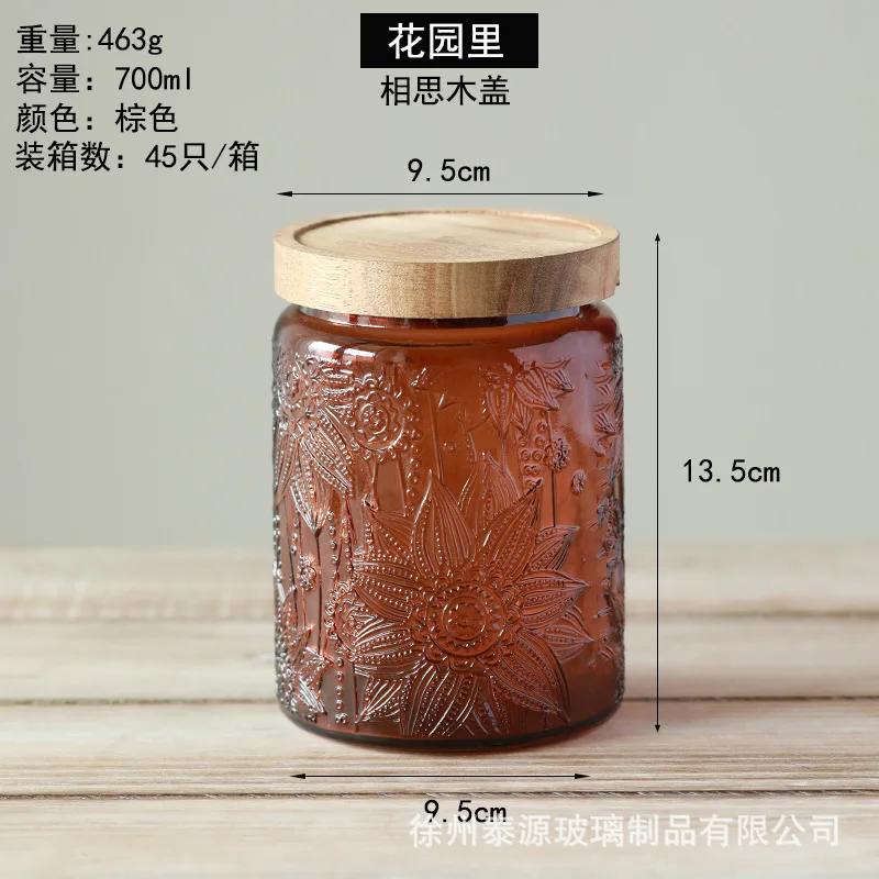 Contenedor de alimentos para cocina, tarros de vidrio con tapa, cajas organizadoras de cereales, tarros de albañil, caja de aperitivos, botellas de vidrio selladas, Gadgets: Multicolor