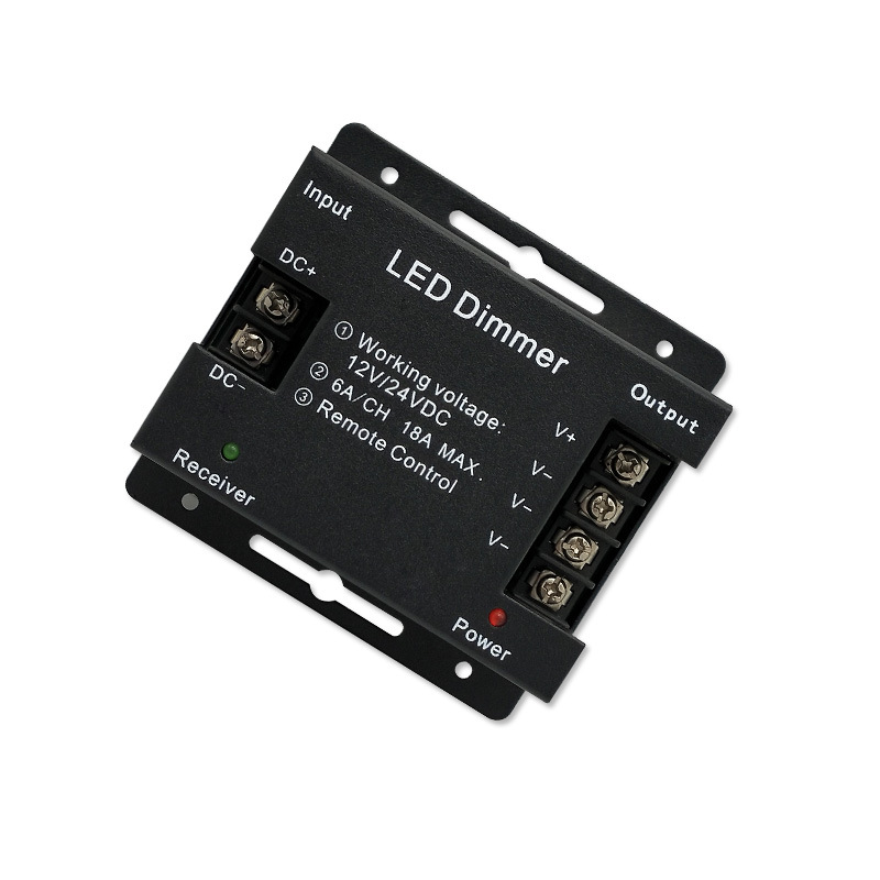 Single Color RF LED Controller 6A/CH 3Channel Full Touch Remote Controller For LED Strip Lights DC 12-24V